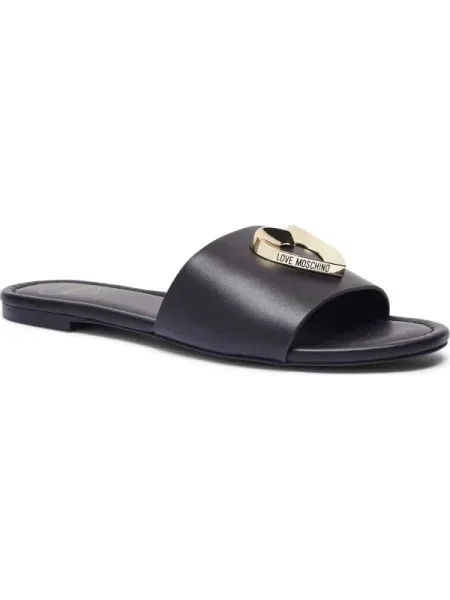 Love Moschino De piele șlapi negru