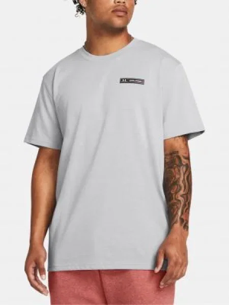 Svetlosivé tričko Under Armour UA HW ARMOUR LABEL SS čierna