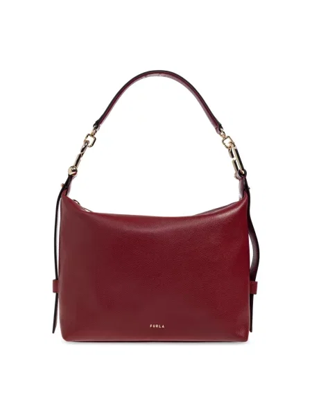 Torebka skórzana Furla czerwona