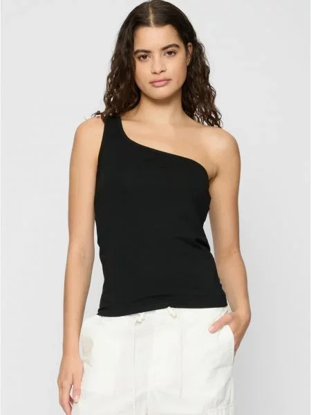 Top Brandit cu bretele negru