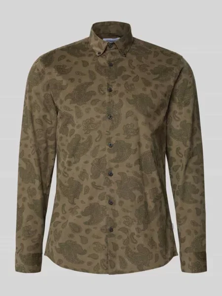 Koszula casualowa o kroju relaxed fit z drobnego sztruksu z kołnierzykiem typu button down Lindbergh