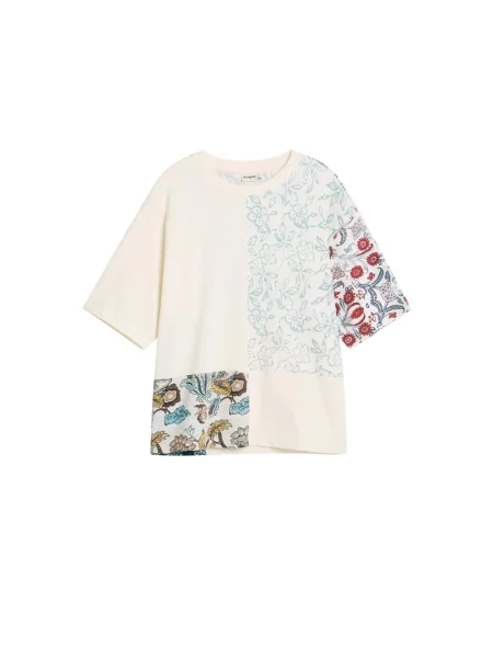 Desigual Tricou mai multe culori alb