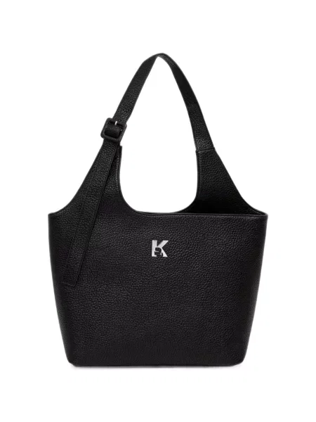 Geantă shopper Karl Lagerfeld Jeans cu autograf negru
