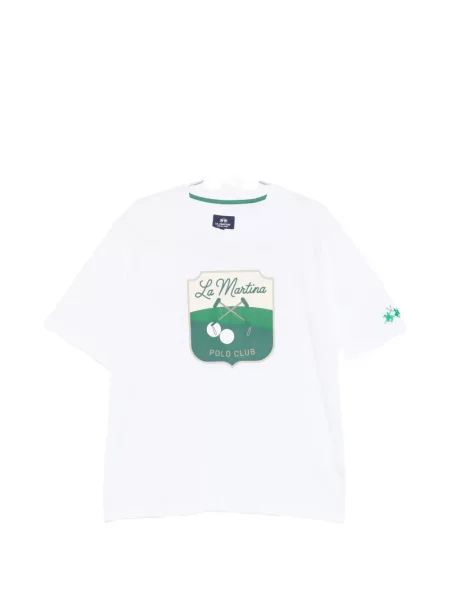 Tricou La Martina cu imagine alb