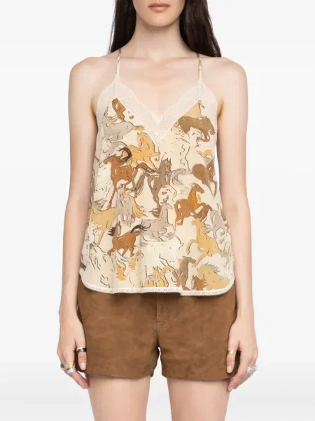 Top Zadig&voltaire cu imagine din dantelă