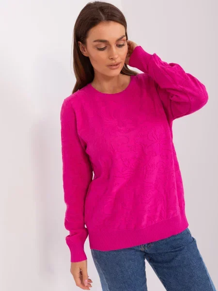 Pulover Fashionhunters fuksija
