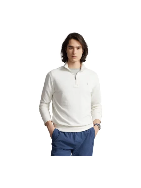 Dzianinowa bluza rozpinana Polo Ralph Lauren biała