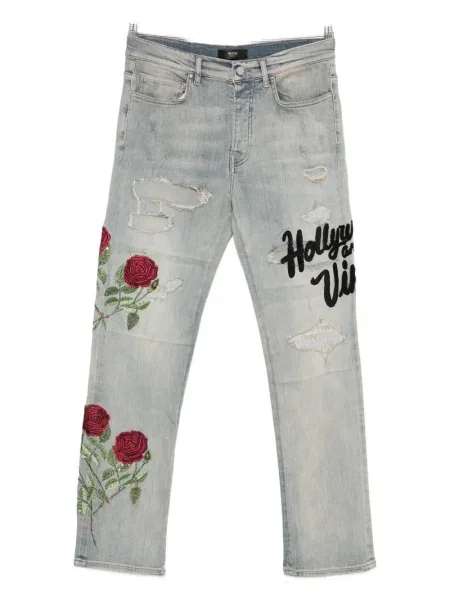 Дънки Amiri бродирани синьо