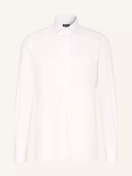 Zegna Koszula Regular Fit weiss biała