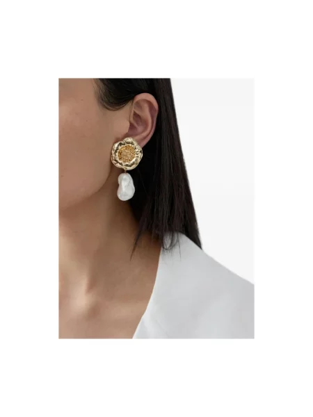 Kolczyki Carolina Herrera białe