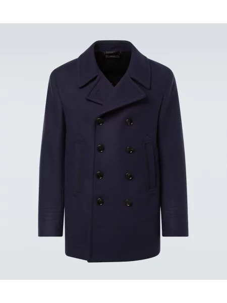 Palton Tom Ford de lână albastru