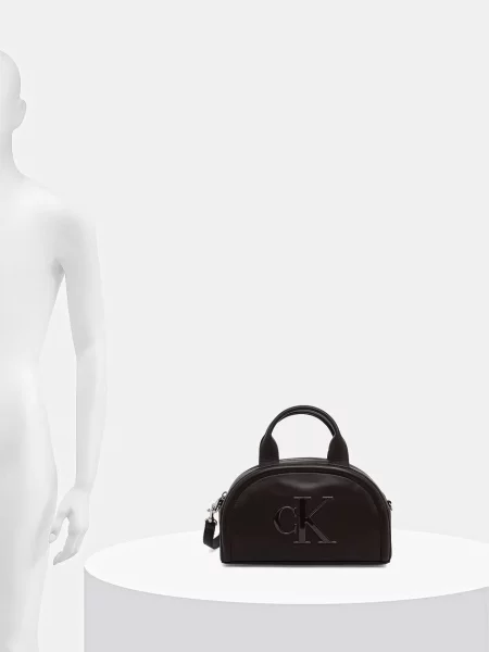 Calvin Klein Táska Bold Ck Dome Crossbody Bordó barna