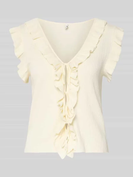 Dzianinowy top Only biały