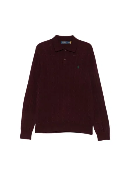 Polo Ralph Lauren Sweter Bordowy czerwony