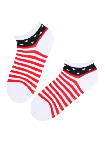 Sokisahtel Șosete USA low-cut cotton socks' alb