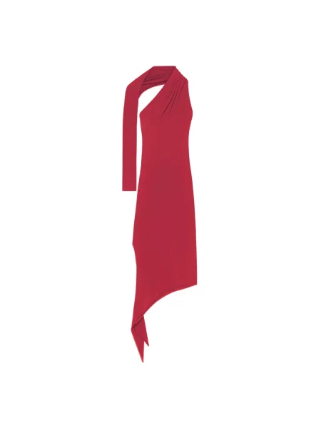 Sukienka Courreges na jednym ramieniu czerwona