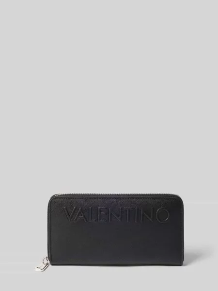 Portfel z wytłaczanym logo model PANDIA' Valentino Bags czarny