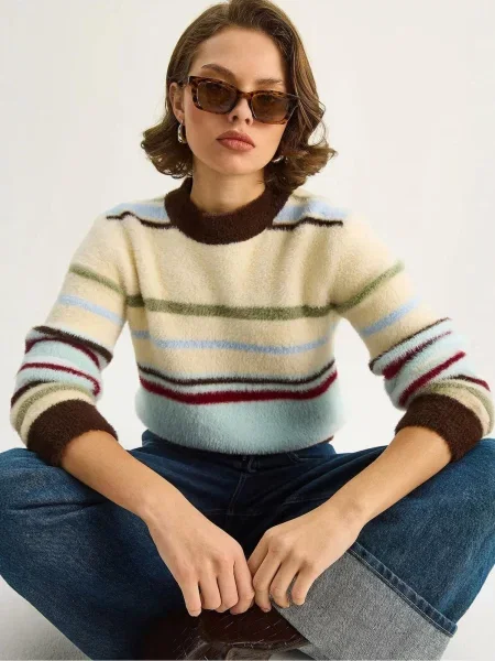 Bianco Lucci Pulover Pullover mešane barve