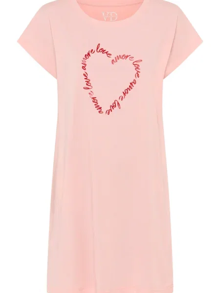 VIVANCE Spalna srajca roza rdeča