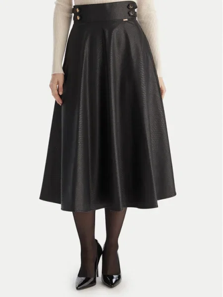 Fracomina Fustă din imitație de piele negru