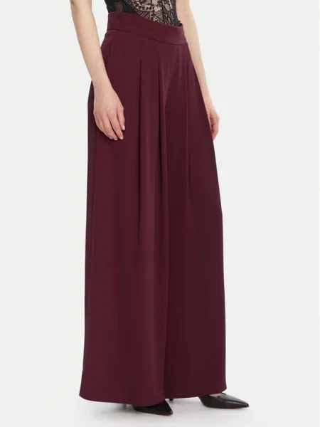 Rinascimento Palazzo hlače Bordo Wide Leg rdeča