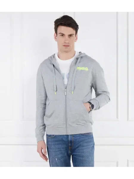 Hugo Bodywear Hanorac Logo Jacket Hood gri