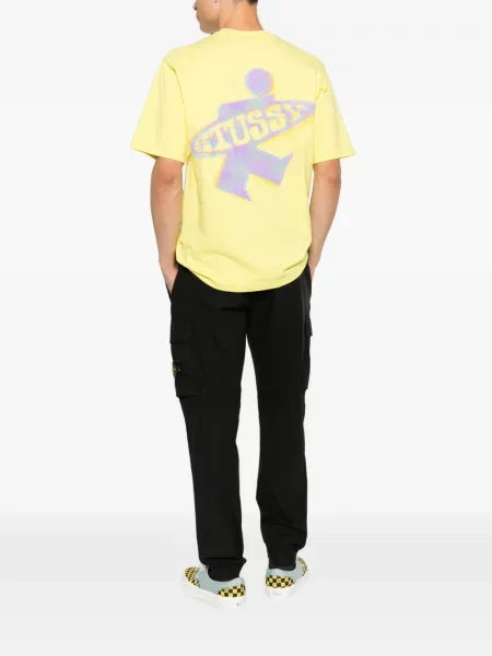 Πουά μπλούζα Stüssy με σχέδιο κίτρινο