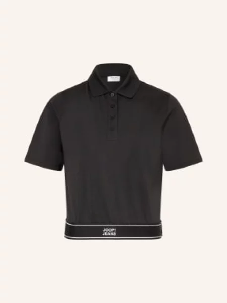 Joop! Jeans Koszulka Polo Z Pikowanym Wzorem Talena schwarz czarna