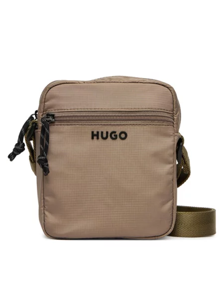 HUGO Geantă crossover Everett deschis maro