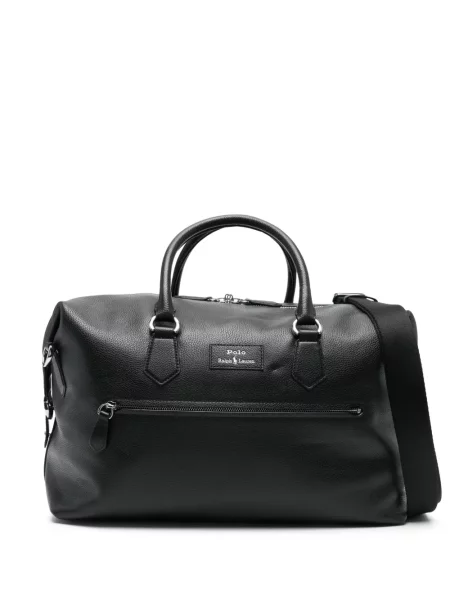 Geantă Polo Ralph Lauren din piele negru