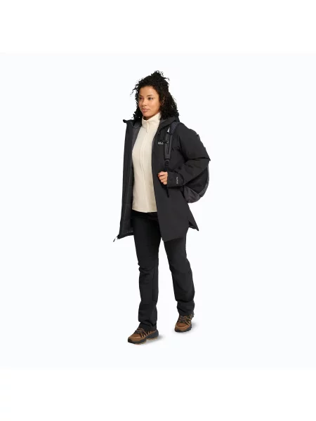 Kurtka przeciwdeszczowa Jack Wolfskin Heidelstein 2 Ins czarna