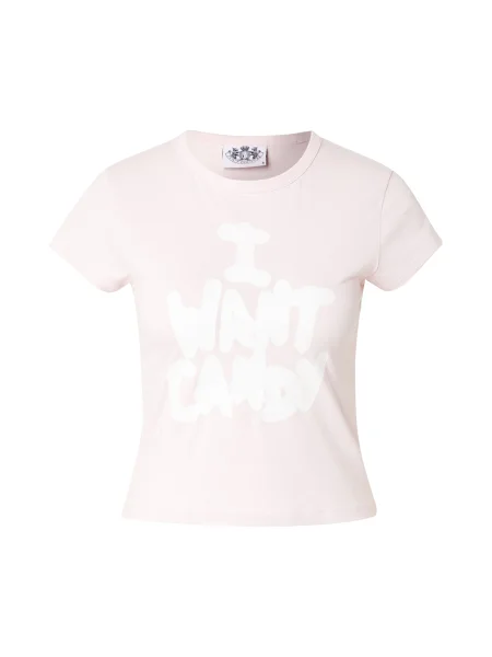 Juicy Couture Tricou I WANT CANDY rosé alb