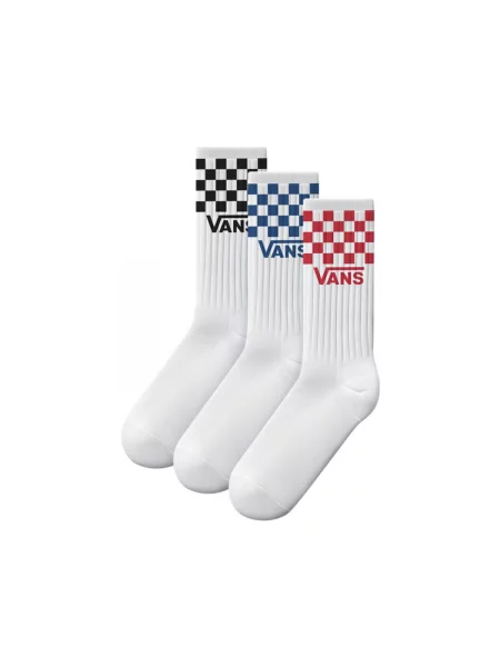 Kostkované klasické ponožky Vans bílé