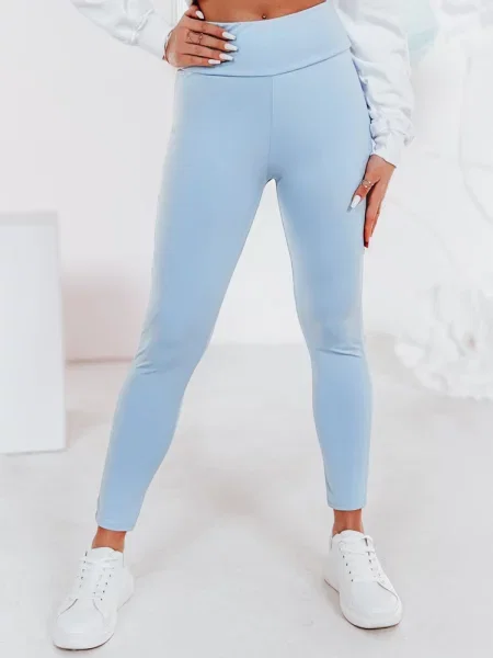 Legginsy z wysokim stanem SOFLEGG Dstreet błękitne