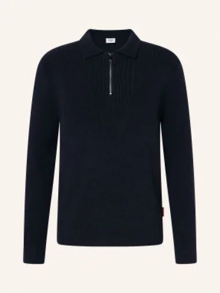 Joop! Jeans Koszulka Polo Z Dzianiny Chilesco blau granatowa