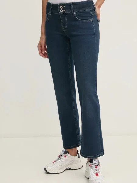 Pepe Jeans jeansi STRAIGHT JEANS LW VENUS femei high waist