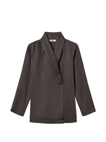Sacou Twinset din satin gri