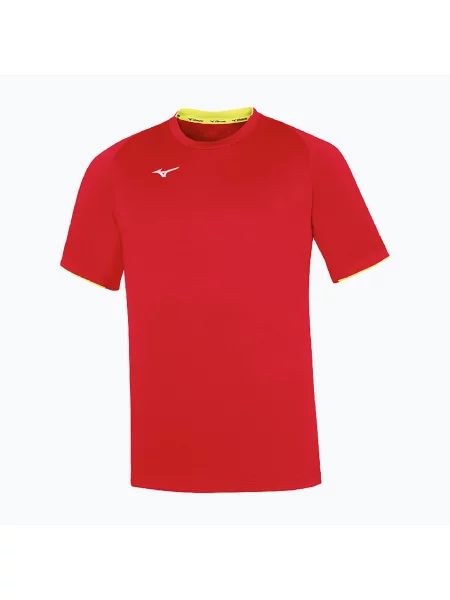 Gyerek edző póló Mizuno Core SS red/yellow fluo. Méret: piros