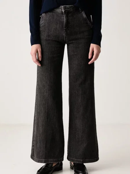 United Colors of Benetton blugi wide leg pentru femei gri