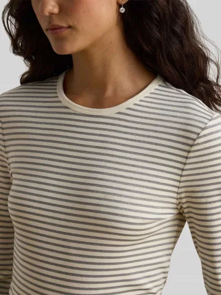 Bluzka z długim rękawem z mieszanki bawełny o kroju regular fit Lauren Ralph Lauren