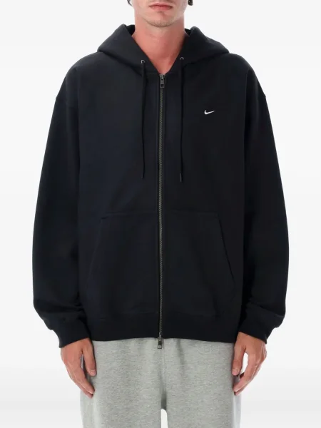 Hanorac din fleece Nike din fleece cu broderie gri