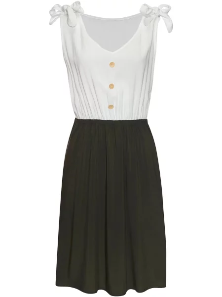LASCANA Rochie de vară crem / închis verde