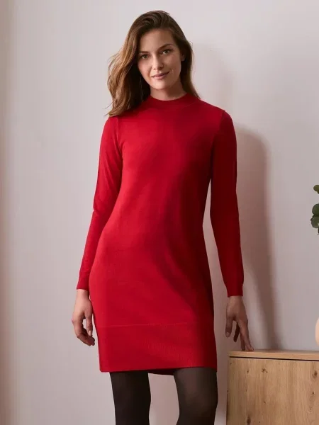 Tchibo Сукня міні без підкладки червоний