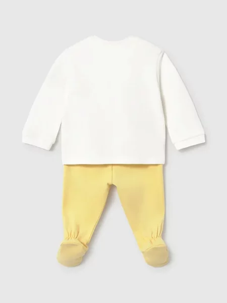 Mayoral Newborn komplet trenirka za bebe od pamuka s elastanom žuta