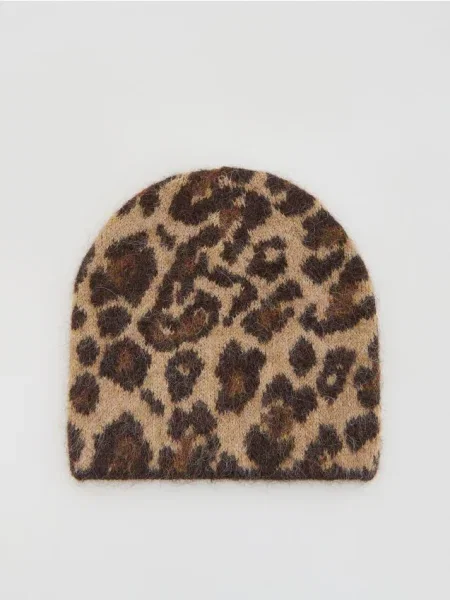 Reserved Шапка-біні з високим вмістом вовни альпаки різнобарвний 