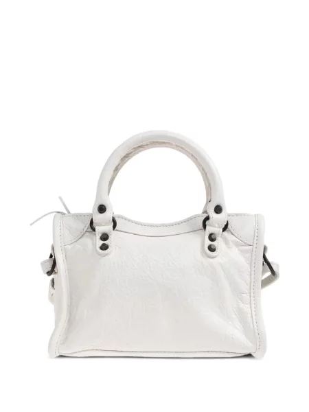 Geantă shopper Balenciaga din piele alb