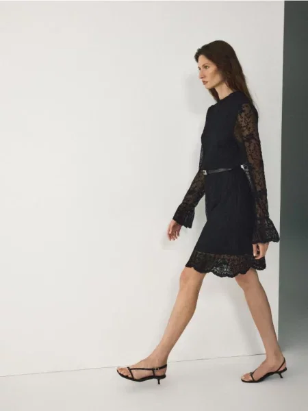 Reserved Rochie mini cu curea negru