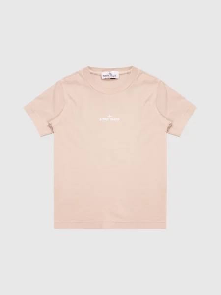 Детская футболка Stone Island бежевая