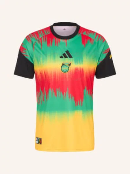 Podstawowa koszulka rozgrzewkowa Jamajka 26 x Bob Marley czerwona