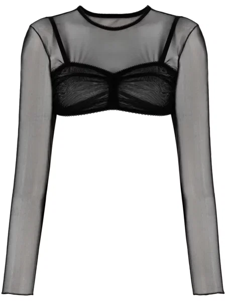 Cropp top Ioana Ciolacu transparente negru